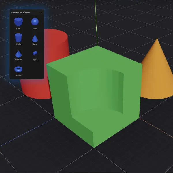 Catálogo de figuras y operaciones booleanas de ModelingStudio