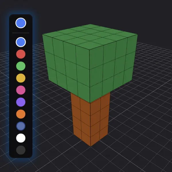 Paleta de diez colores de VoxelStudio