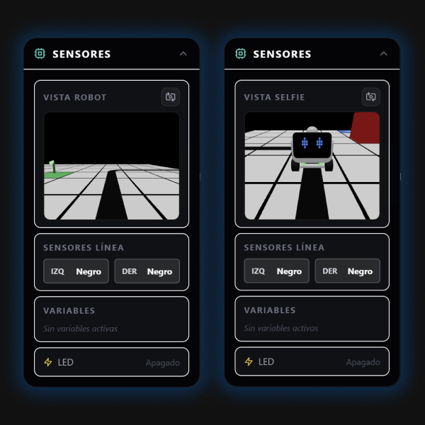 Panel de sensores en tiempo real